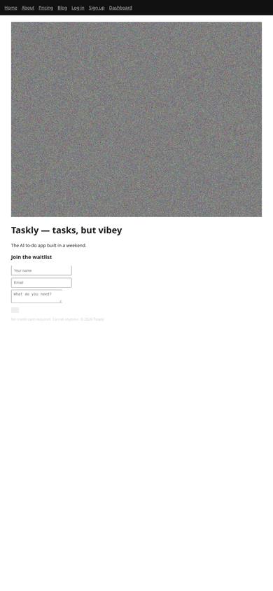Sample home-page screenshot (mobile)